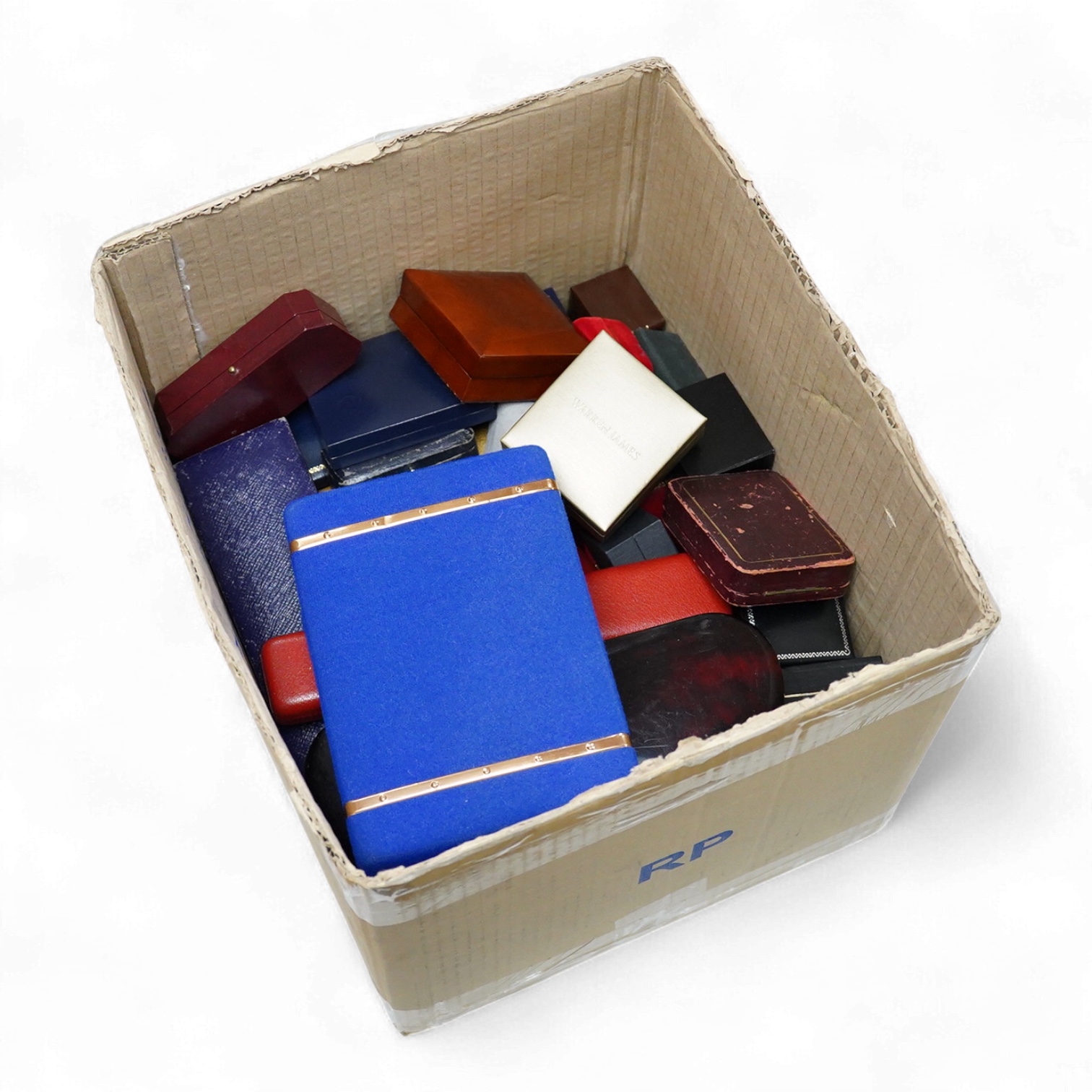 A quantity of assorted jewellery and wrist watch boxes.